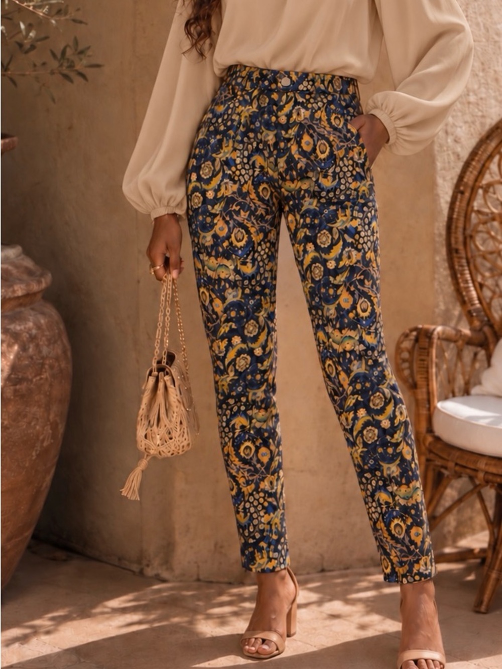 🌺 Peruvian Connection Sumatra Floral Skinny Pants